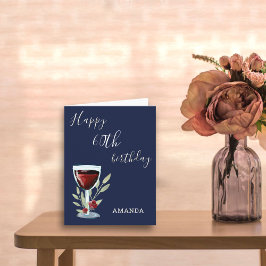 Det moderna 60:e Grattis på födelsedagen-blåkortet Inbjudan