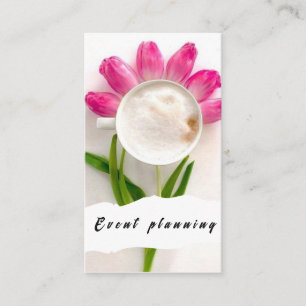 Det moderna Affärskortet Flower Coffee Event Plane Visitkort