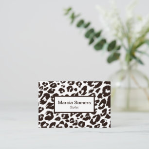 Det moderna Affärskortet Leopard Mönster Elegant Visitkort