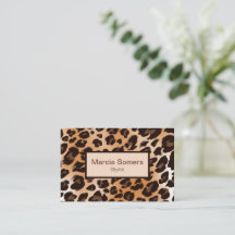 Det moderna Affärskortet Leopard Mönster Elegant