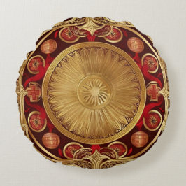 Det moderna asiatiska mönster i modern luna rund kudde