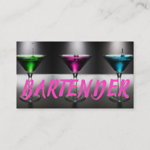 Det moderna Bartender-Affärskortet Visitkort