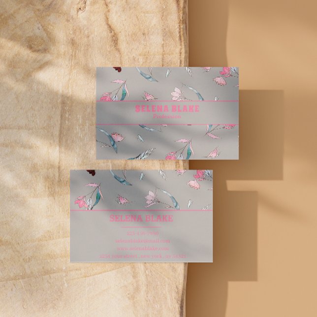 Det moderna Blommönstret | Elegant och Professione Visitkort (Skapare uppladdad)