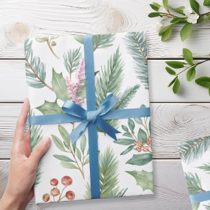 Det moderna Blommönstret Julvinter-Helgdag Presentpapper
