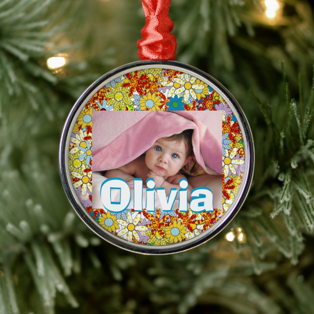 Det moderna Blommönstret Ljusa färger Julgransprydnad Metall (Träd)