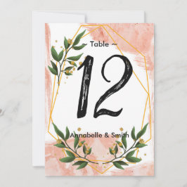 Det moderna bordsnumret Guld Ram i Elfenbenskusten Inbjudningar