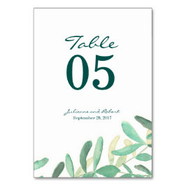 Det moderna botaniska Bordsnumret Bröllop Bordsnummer