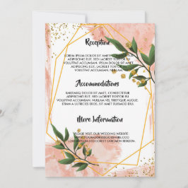 Det moderna bröllopsprogrammet Guld i Elfenbenskus Inbjudningar