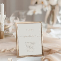 Det moderna Calligraphy Ivory Seven-Bordsnumret