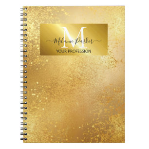 det moderna chic-affärskortet guld ram glitter anteckningsbok