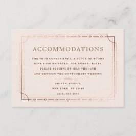 Det moderna deco-bostaden i  Ro Guld Bröllop Tilläggskort