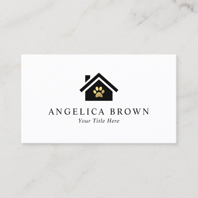 Det moderna Djuromsorga Affärskortet Visitkort (Framsida)