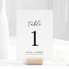 Det moderna Elegant bröllop-Bordsnumret Meddelande