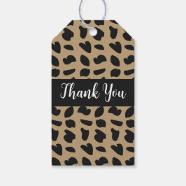 Det moderna Elegant Trendiget Leopard Mönster Presentetikett