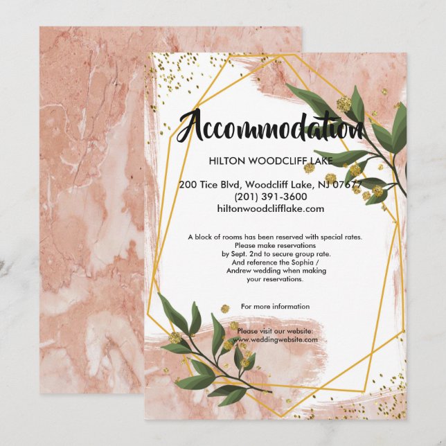 Det moderna elfenbenshuset i Guld Ram omfattar inn Inbjudningar (Fram/baksida)