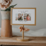 Det moderna enkla Bordsnumret Bröllop Baby Bild<br><div class="desc">Dessa är elegant, modern, personlig, "när vi var" fotospråk med ett modernt typsnitt och en minimalistisk bordsnummer. Redigera de flesta* formuleringarna och alla färg. // Om du vill ha matchande artiklar går du till "HARLOW"-samlingen i Nicole Zazzle-butiken med vänlig hjälp. * Om du tycker om den här designen men inte...</div>