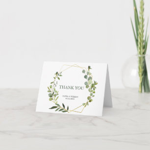 Det moderna Eucalyptus Geometric Ram-tackkortet Tack Kort