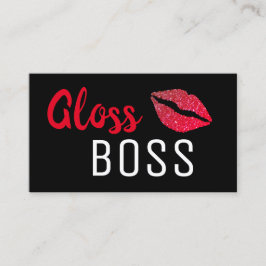 Det moderna Glitter Lip Gloss Chef Makeup-Affärsko Visitkort