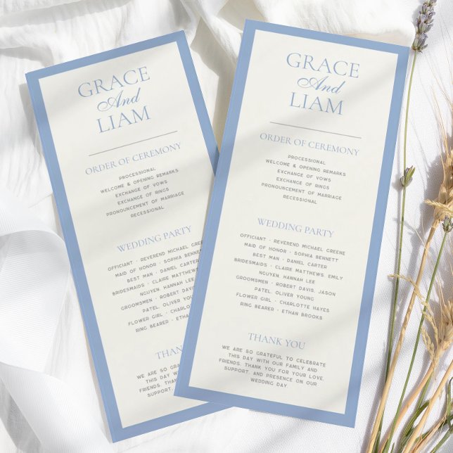Det moderna Gräns Elegance Bröllop Ceremony-progra Program (Skapare uppladdad)