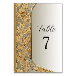 Det moderna Guld Ornate-Bordsnumret Bordsnummer