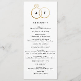 Det moderna Guld-Ringar-Personligt bröllp-programm Program