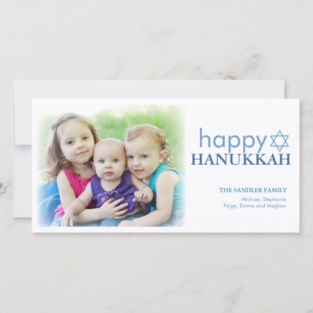 Det moderna Hanukkah fotoet Julhälsningar Julkort (Framsida)