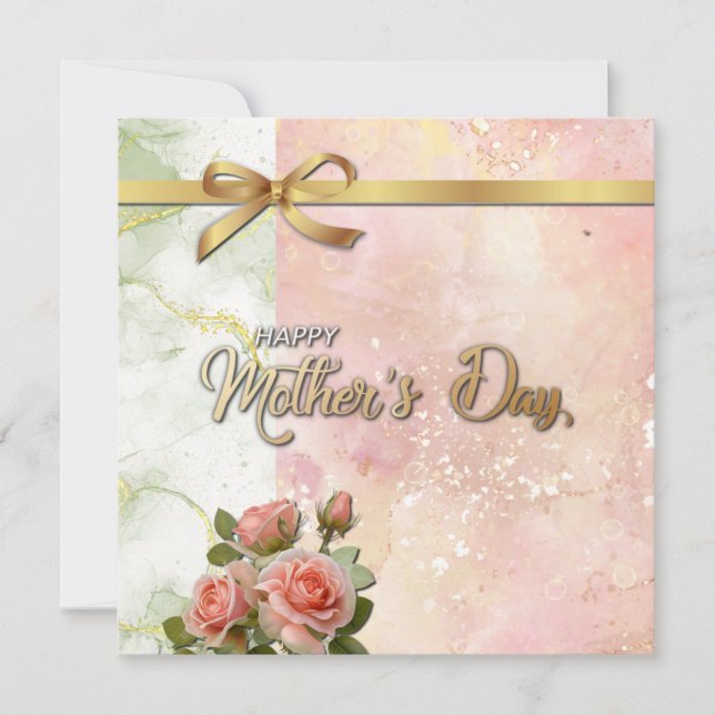 Det moderna Helgdag-kortet Lycklig Mors dag Julkort (Framsida)