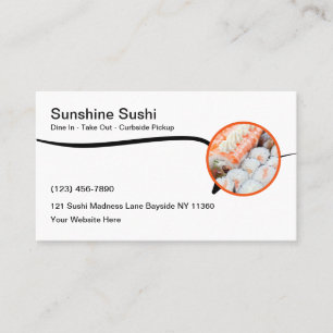 Det moderna japanska Cuisineet Sushi Restaurang Visitkort