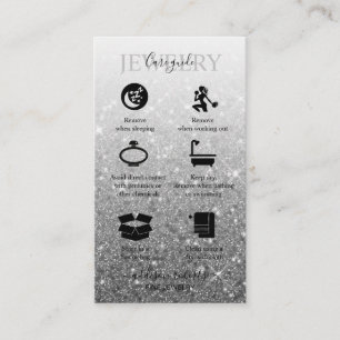 Det moderna judiska Affärskortet Silver Glitter Visitkort