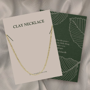 Det moderna judiska Necklace-Visningen Löv Mönster Visitkort