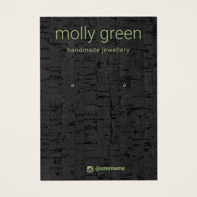 Det moderna judiska Visningen Kork Earrry Visitkort (Framsidan)