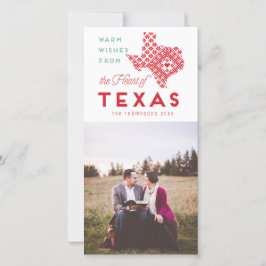 Det moderna julhjärtat i Texas Photo Hälsning Julkort