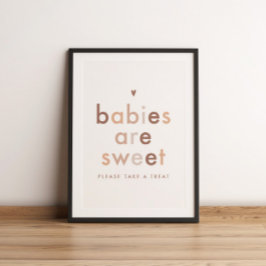 Det moderna könsneutrala Spädbarnen är Sweet Bord Poster