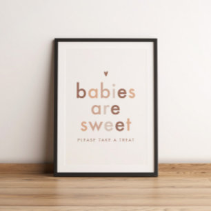 Det moderna könsneutrala Spädbarnen är Sweet Bord Poster