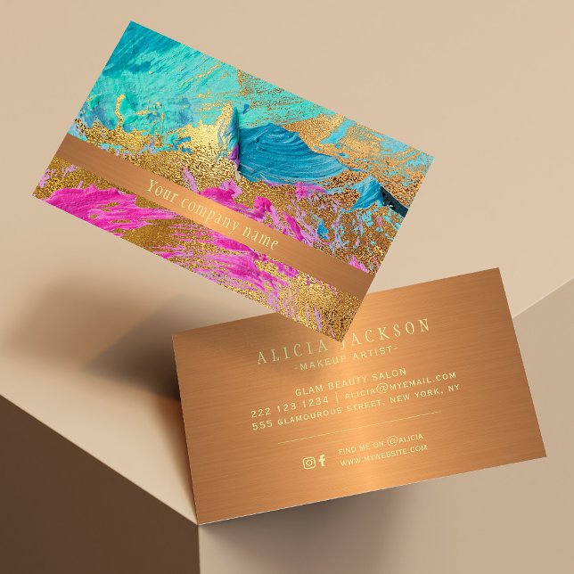 Det moderna konsthandbolaget guld namn visitkort (Skapare uppladdad)