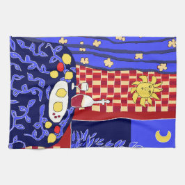 Det moderna konstlivet med Lemons och Vin Kökshandduk