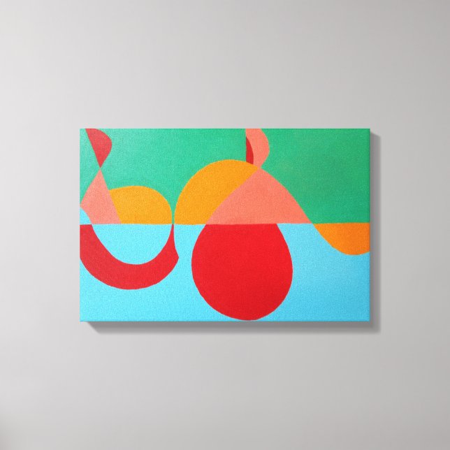 Det moderna konsttrycket Orange Clef Canvastryck (Framsida)