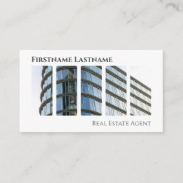 Det moderna kontoret byggnad i Real gods agent QR- Visitkort