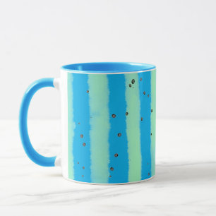 Det moderna Lodrät Rand i Himlar Blue Mugg