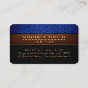 Det moderna Luft Force Blue- och Black Leather-uts Visitkort