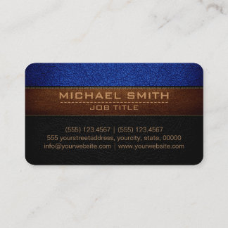Det moderna Luft Force Blue- och Black Leather-uts Visitkort