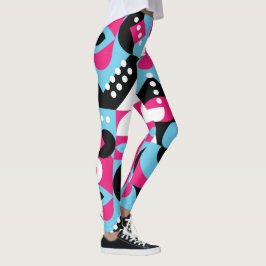Det moderna mästerverket i geometrisk Abstrakt i F Leggings