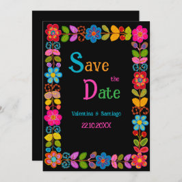 Det moderna mexikanska bröllop spara datumet