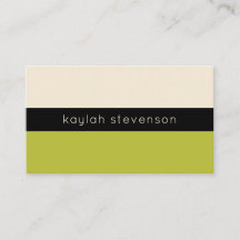 Det moderna minimalistiska Affärskortet | Grönt av