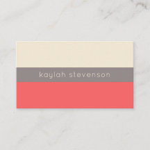 Det moderna minimalistiska Affärskortet | Korall