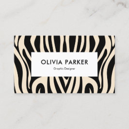 Det moderna minimalistiska Affärskortet Zebra Rand Visitkort