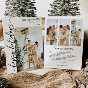 Det moderna minimalistiska året för översyn julkort