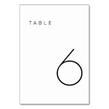 Det moderna minimalistiska Bordsnumret Black and W