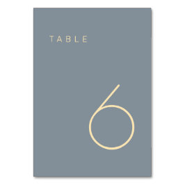 Det moderna minimalistiska Bordsnumret Dusty Blue Bordsnummer