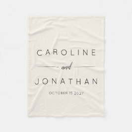 Det moderna, minimalistiska skriptet Elfenbenskust Fleecefilt